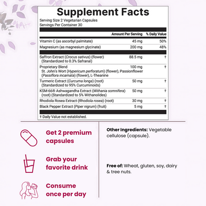 Happy Saffron+ Advanced Capsules